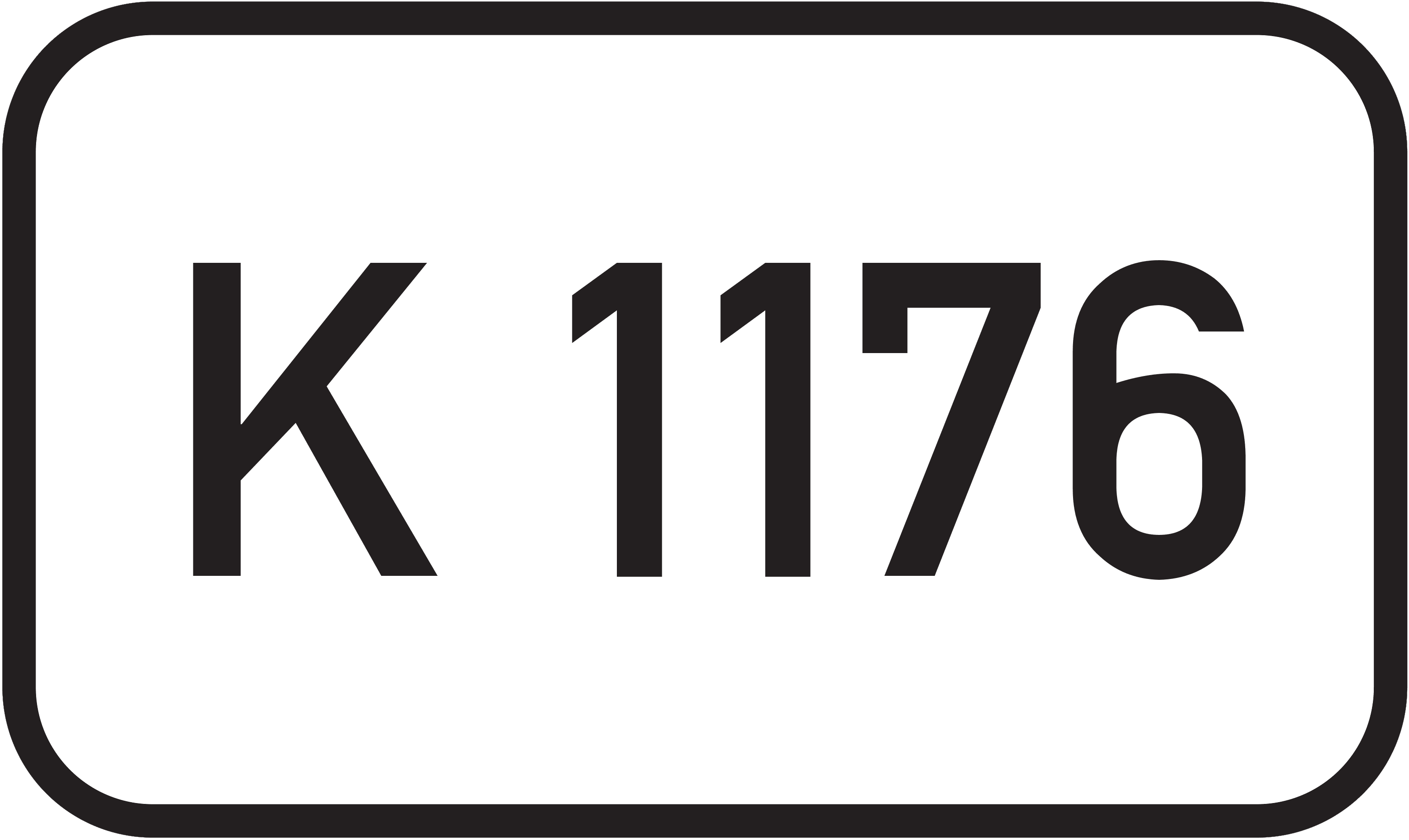 Straßenschild Kreisstraße K 1176