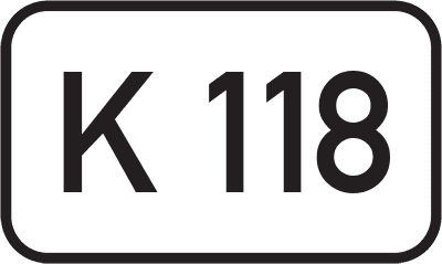 Straßenschild Kreisstraße K 118