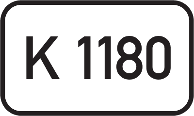 Straßenschild Kreisstraße K 1180