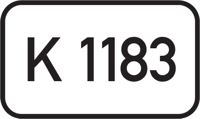 Straßenschild Kreisstraße K 1183