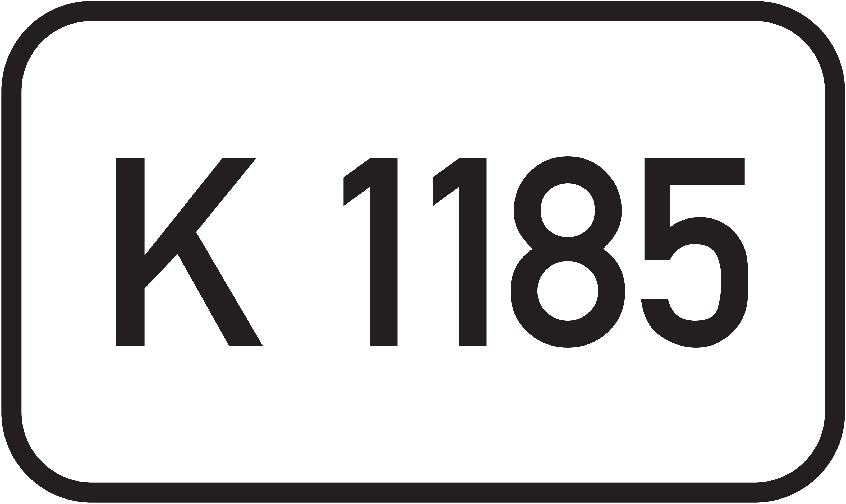 Straßenschild Kreisstraße K 1185