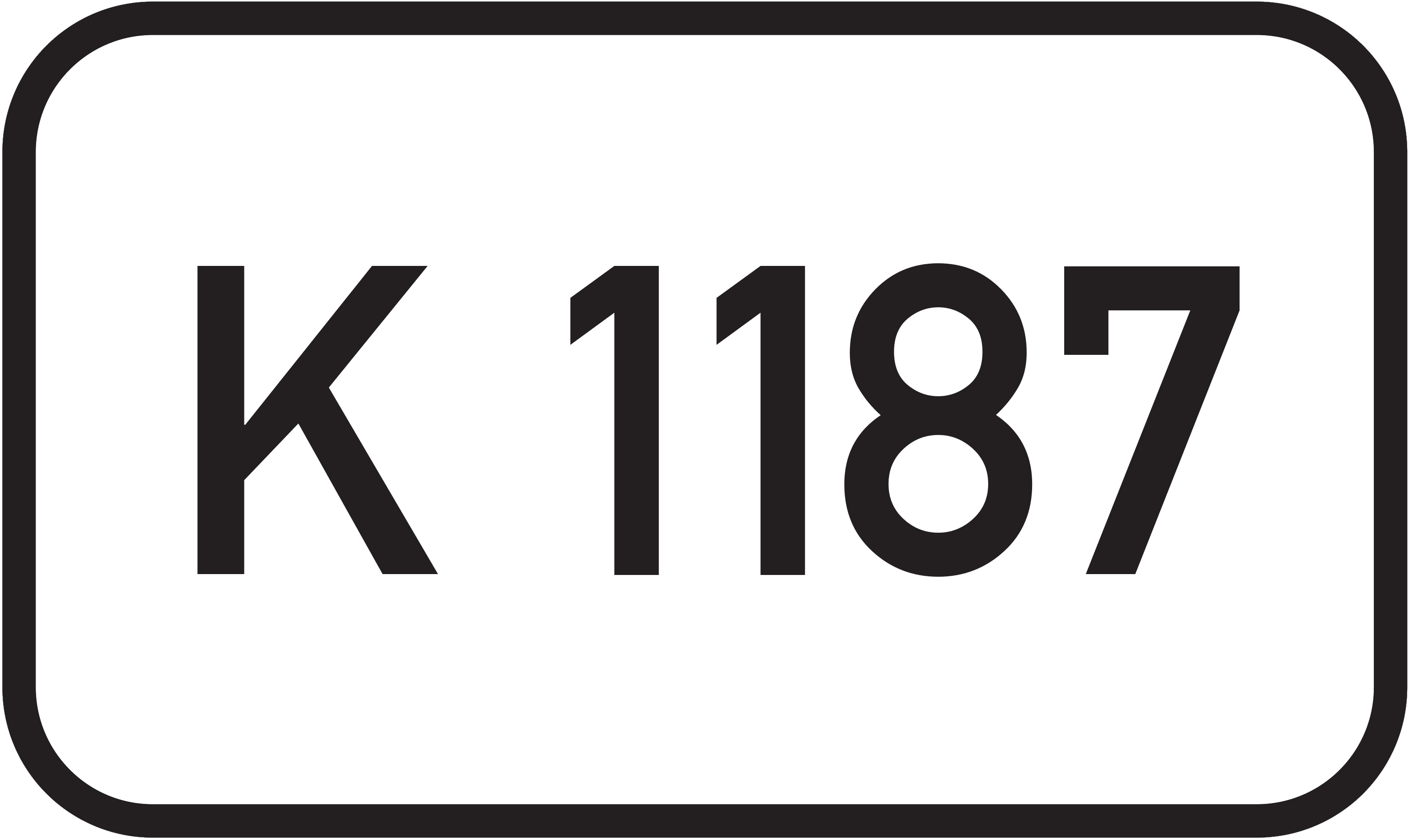 Straßenschild Kreisstraße K 1187