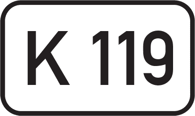 Straßenschild Kreisstraße K 119