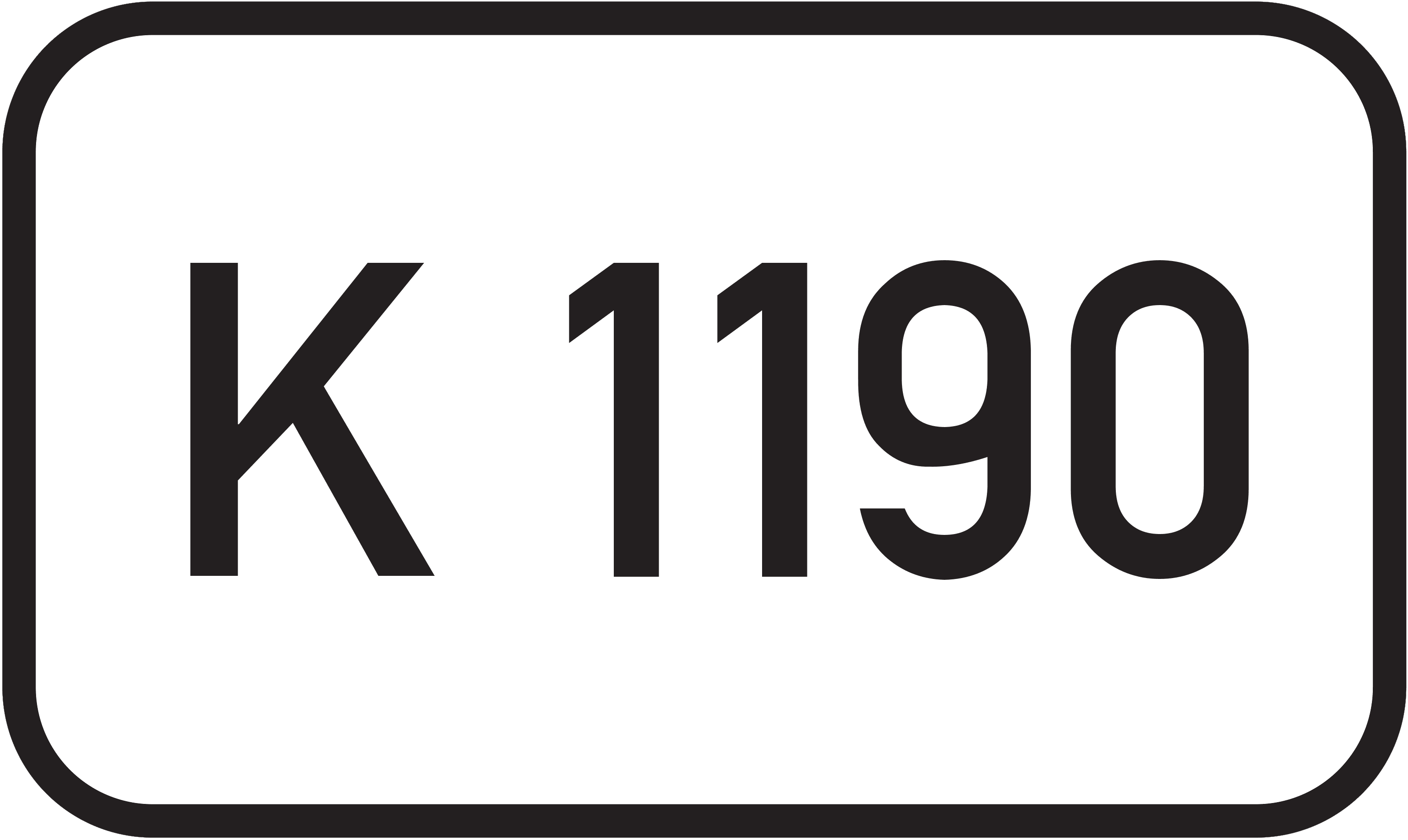 Straßenschild Kreisstraße K 1190