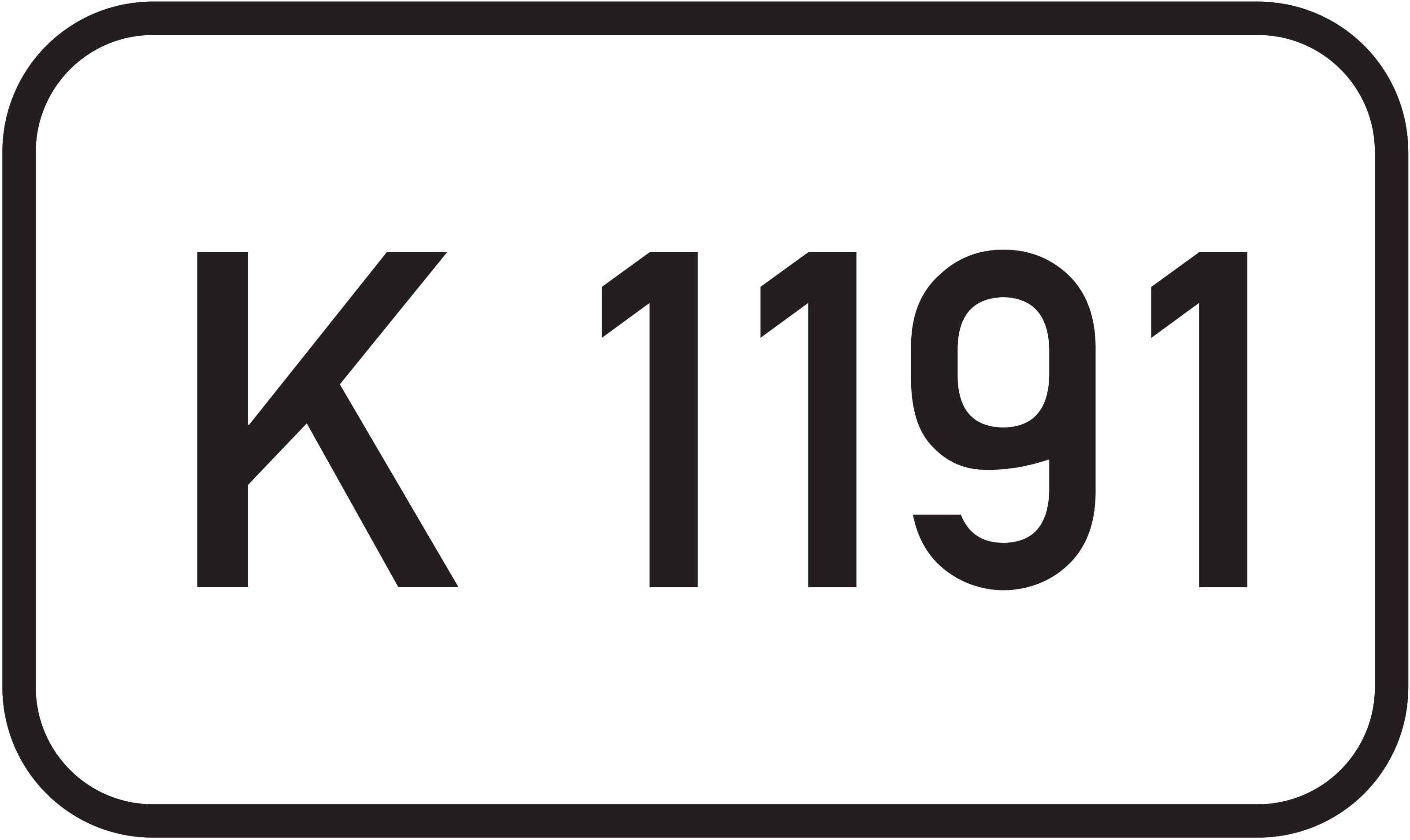 Straßenschild Kreisstraße K 1191
