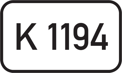 Straßenschild Kreisstraße K 1194