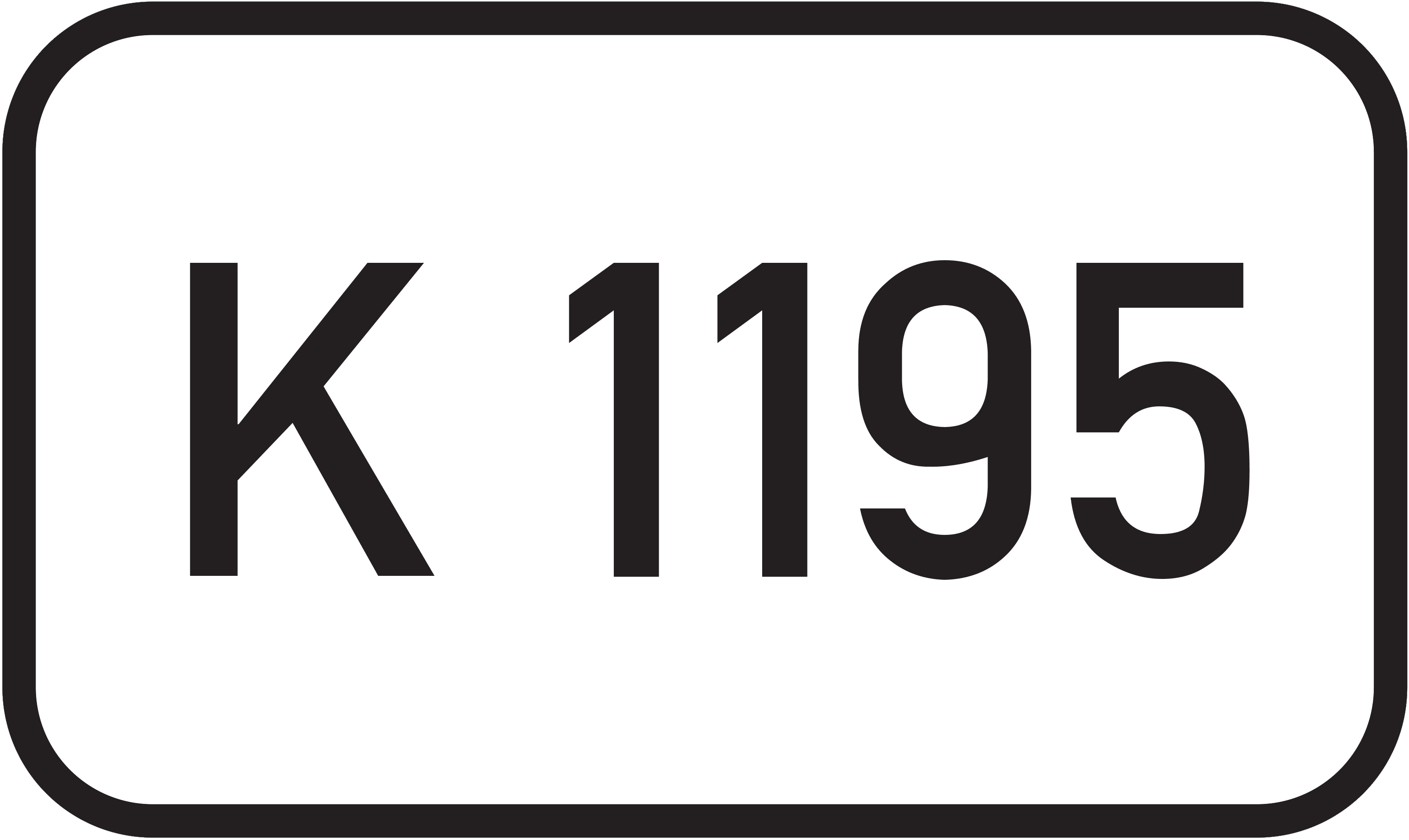 Straßenschild Kreisstraße K 1195