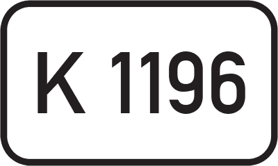 Straßenschild Kreisstraße K 1196