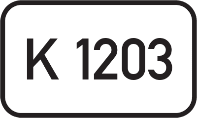Straßenschild Kreisstraße K 1203