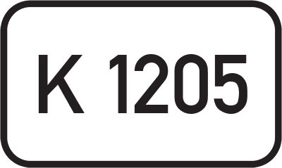 Straßenschild Kreisstraße K 1205