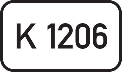Straßenschild Kreisstraße K 1206