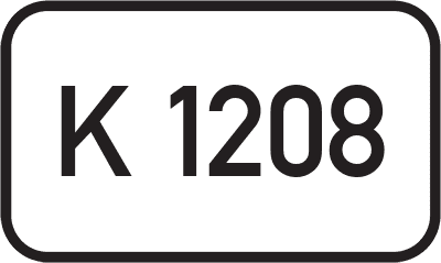 Straßenschild Kreisstraße K 1208