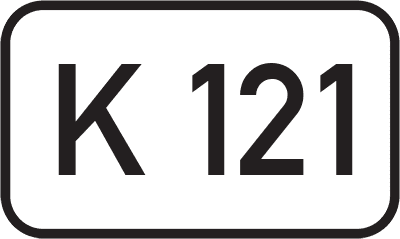 Straßenschild Kreisstraße K 121