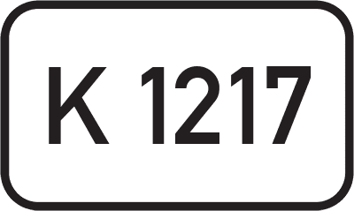 Straßenschild Kreisstraße K 1217