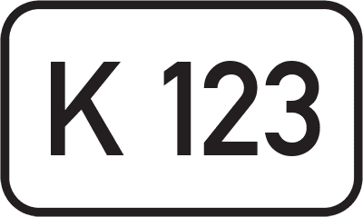 Straßenschild Kreisstraße K 123