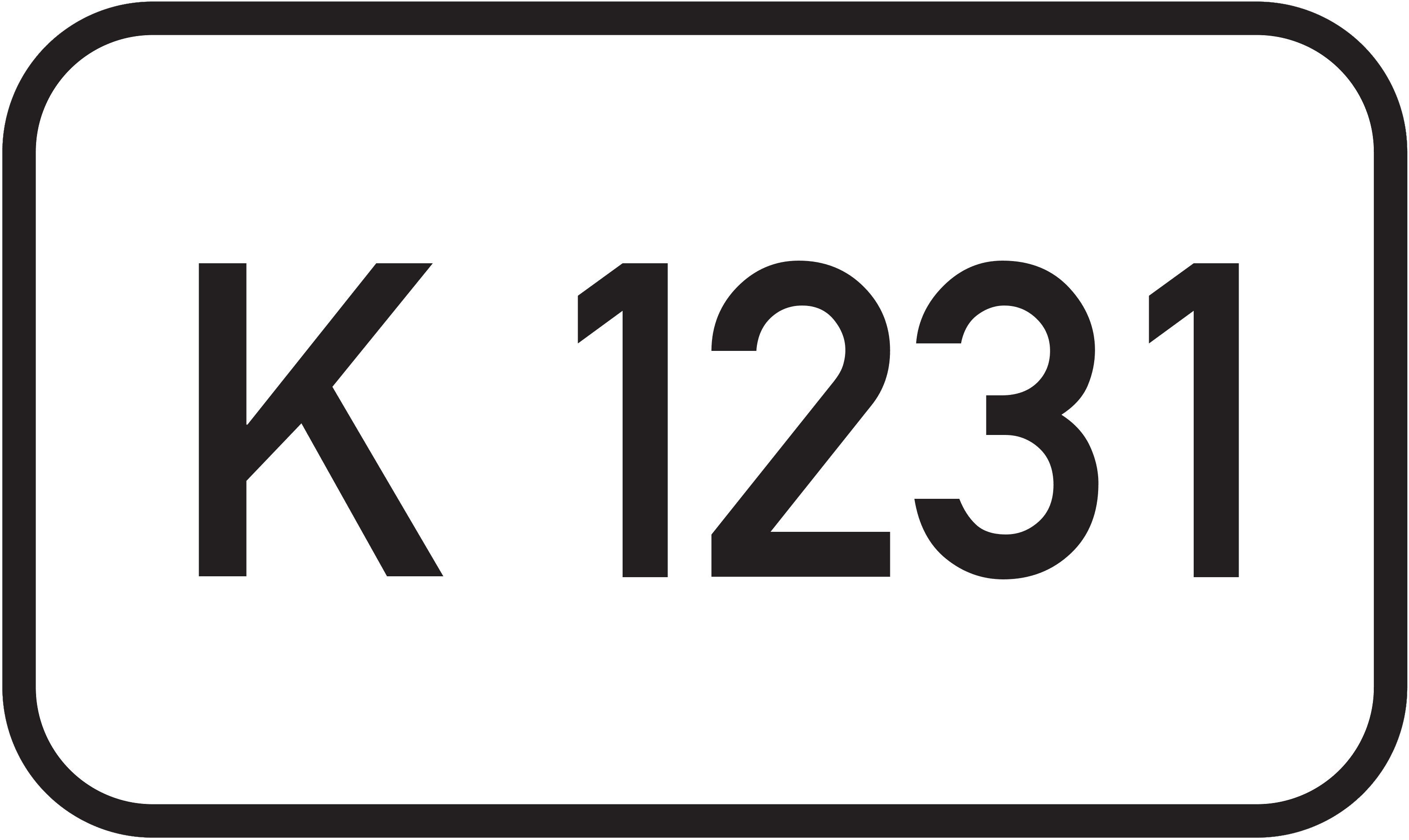 Straßenschild Kreisstraße K 1231