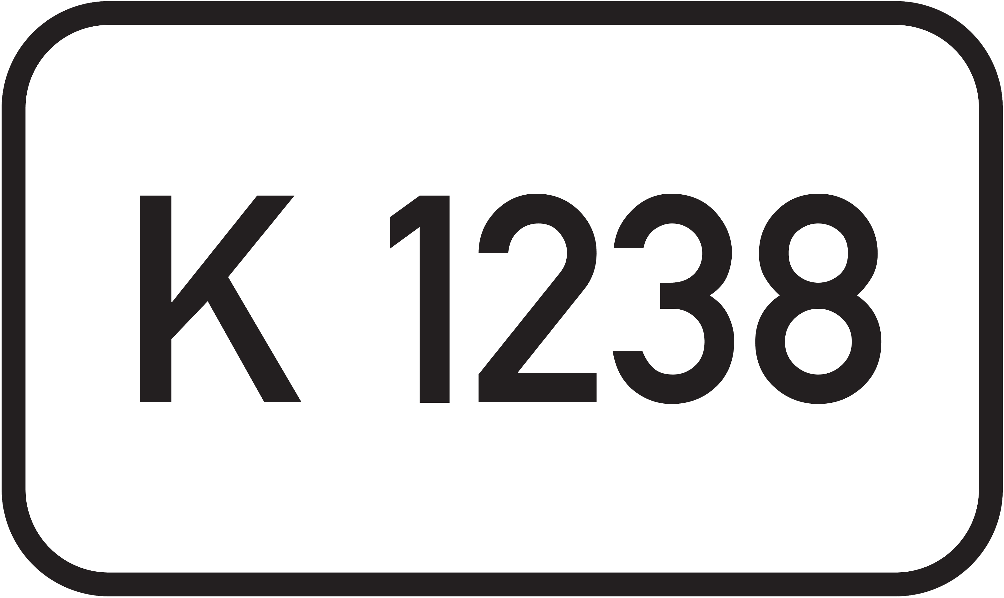 Straßenschild Kreisstraße K 1238