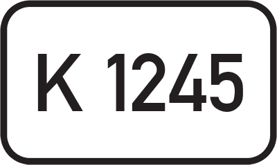 Straßenschild Kreisstraße K 1245