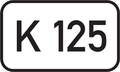 Straßenschild Kreisstraße K 125