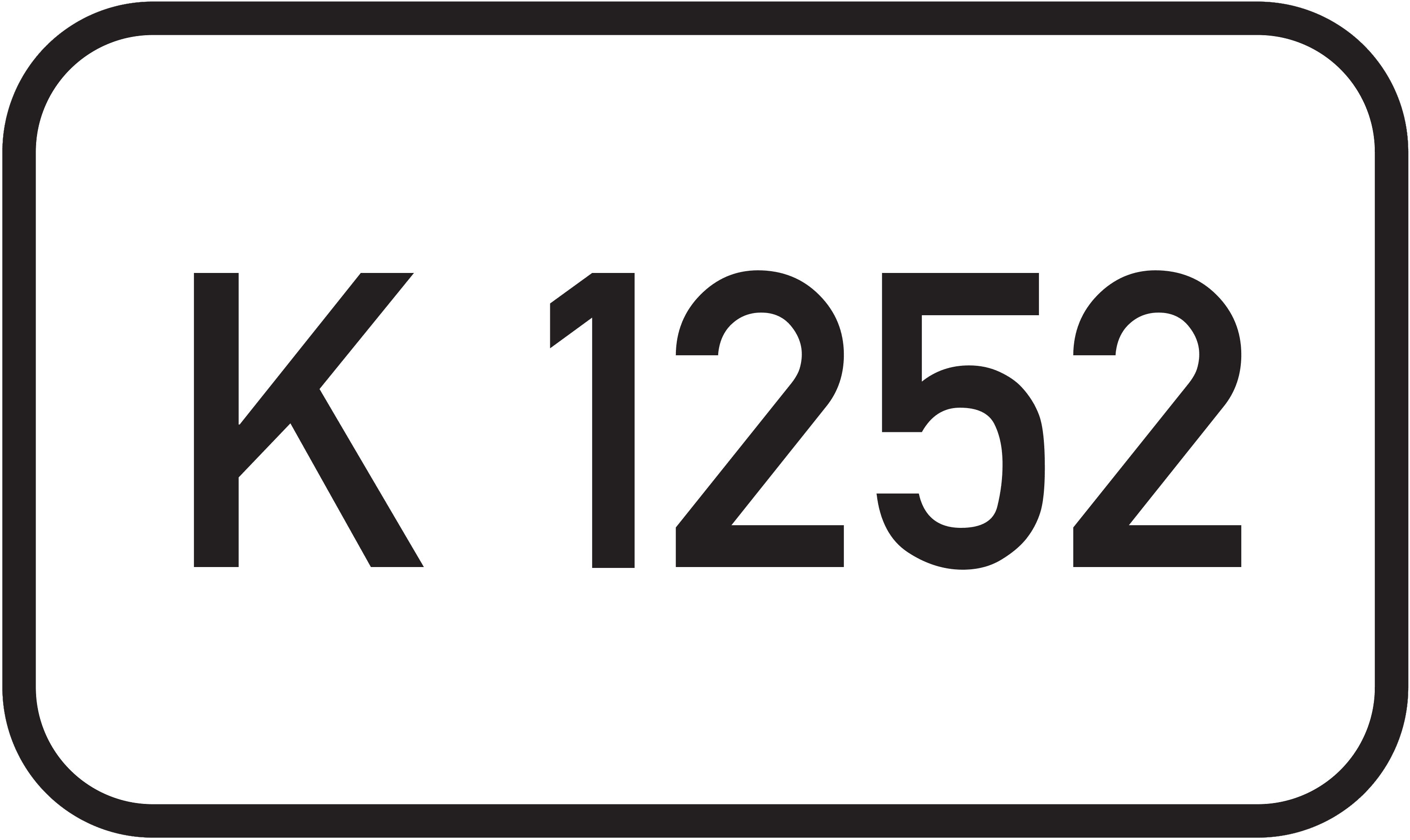 Straßenschild Kreisstraße K 1252