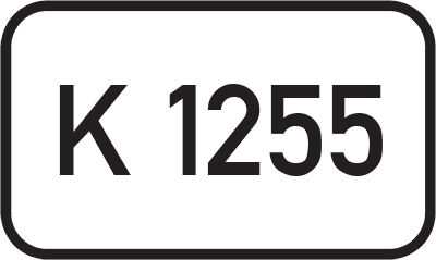 Straßenschild Kreisstraße K 1255