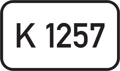 Straßenschild Kreisstraße K 1257