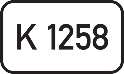 Straßenschild Kreisstraße K 1258