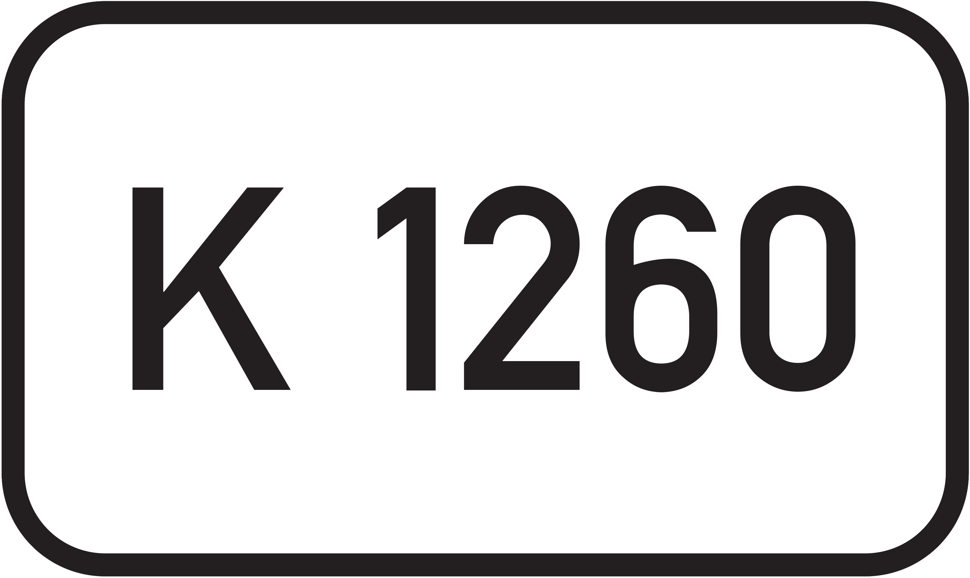 Straßenschild Kreisstraße K 1260