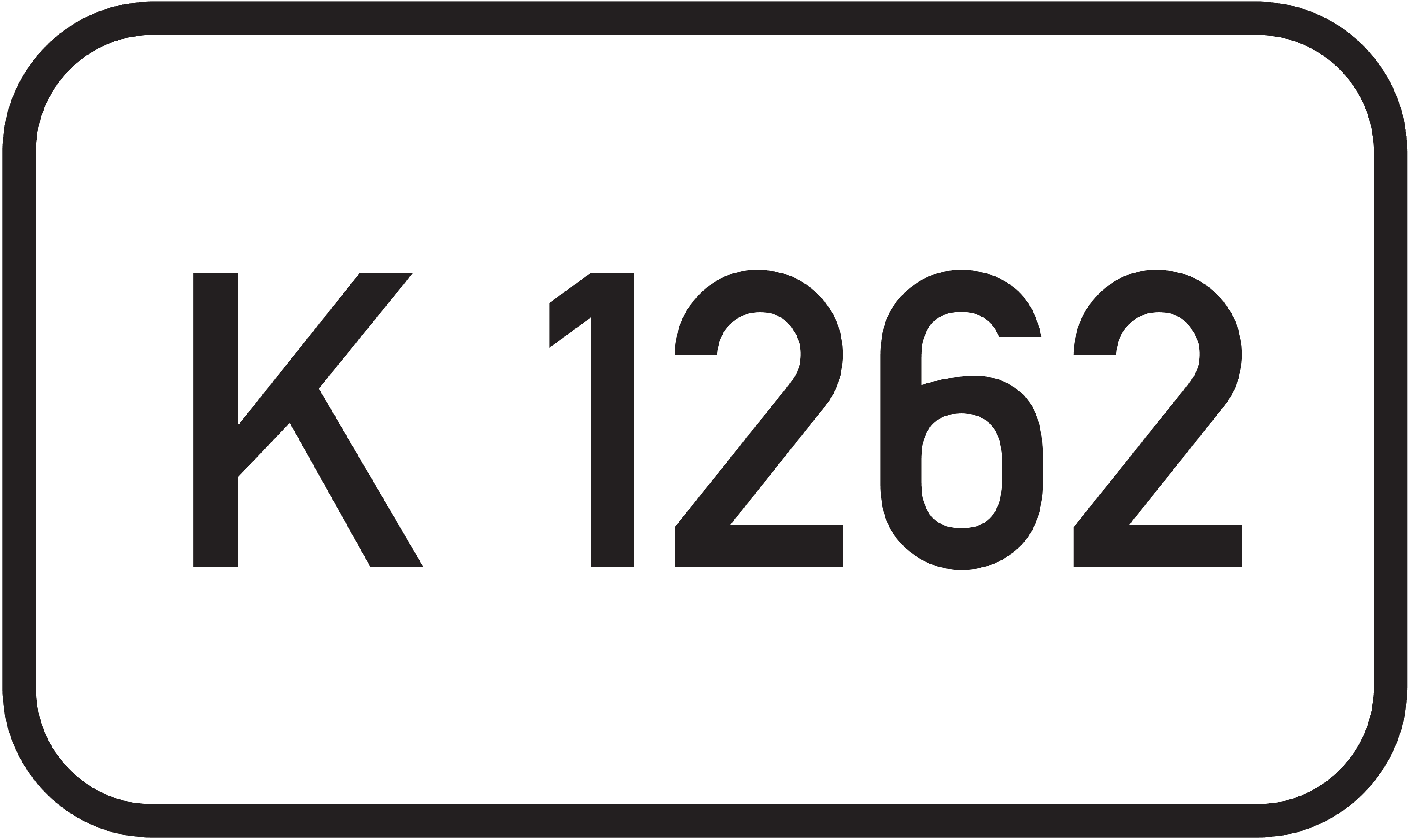 Straßenschild Kreisstraße K 1262