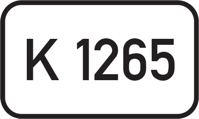 Straßenschild Kreisstraße K 1265