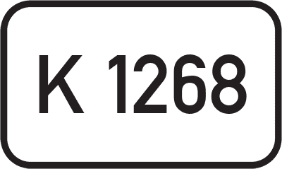 Straßenschild Kreisstraße K 1268