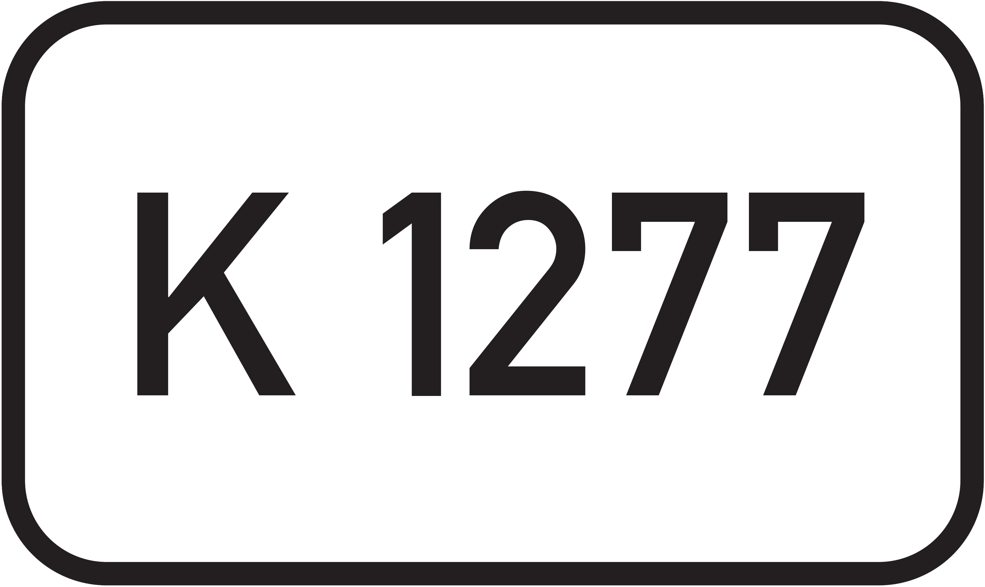 Straßenschild Kreisstraße K 1277
