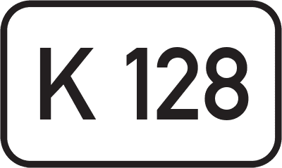 Straßenschild Kreisstraße K 128