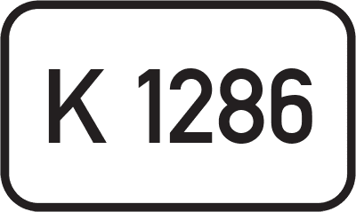 Straßenschild Kreisstraße K 1286