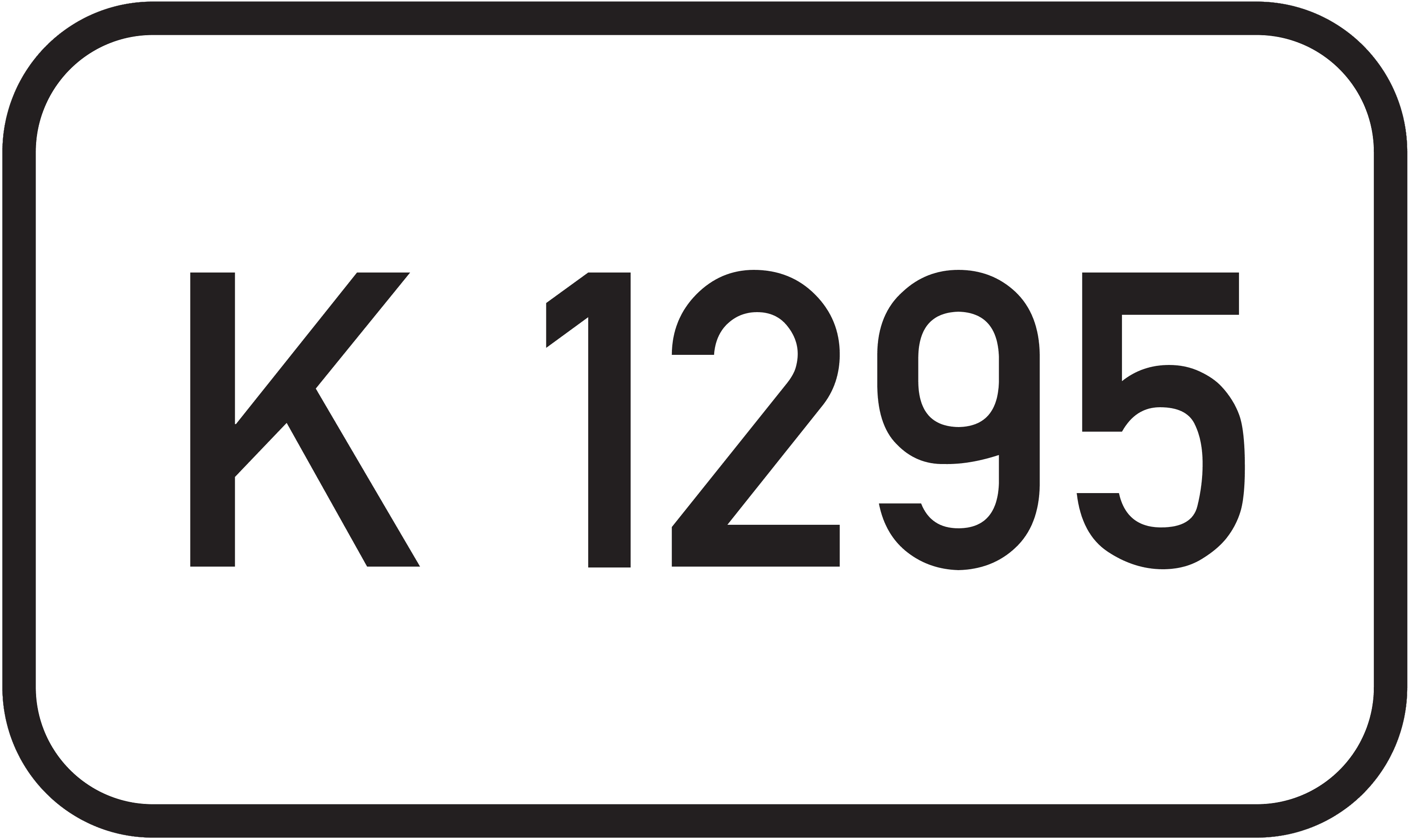 Straßenschild Kreisstraße K 1295