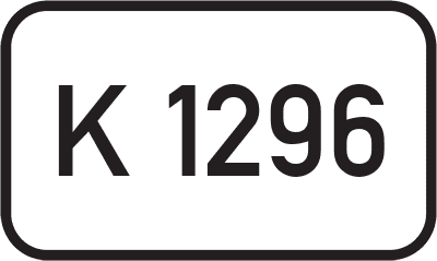 Straßenschild Kreisstraße K 1296