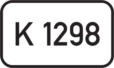 Straßenschild Kreisstraße K 1298