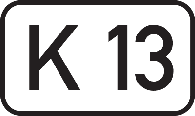 Straßenschild Kreisstraße K 13