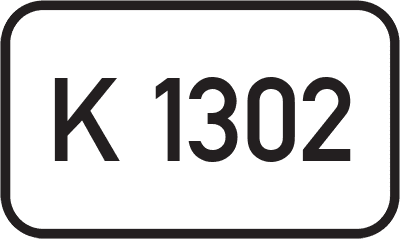 Straßenschild Kreisstraße K 1302