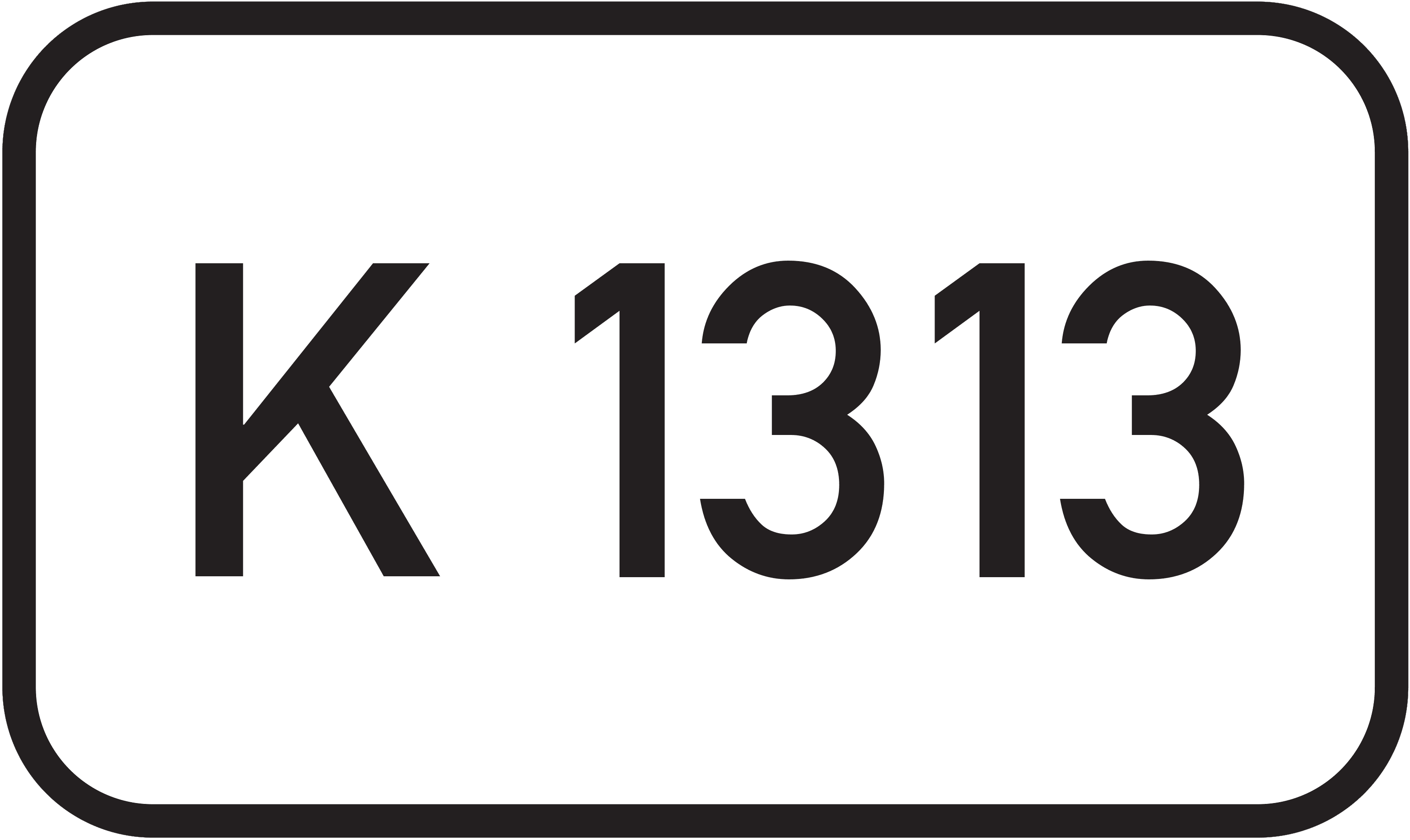 Straßenschild Kreisstraße K 1313