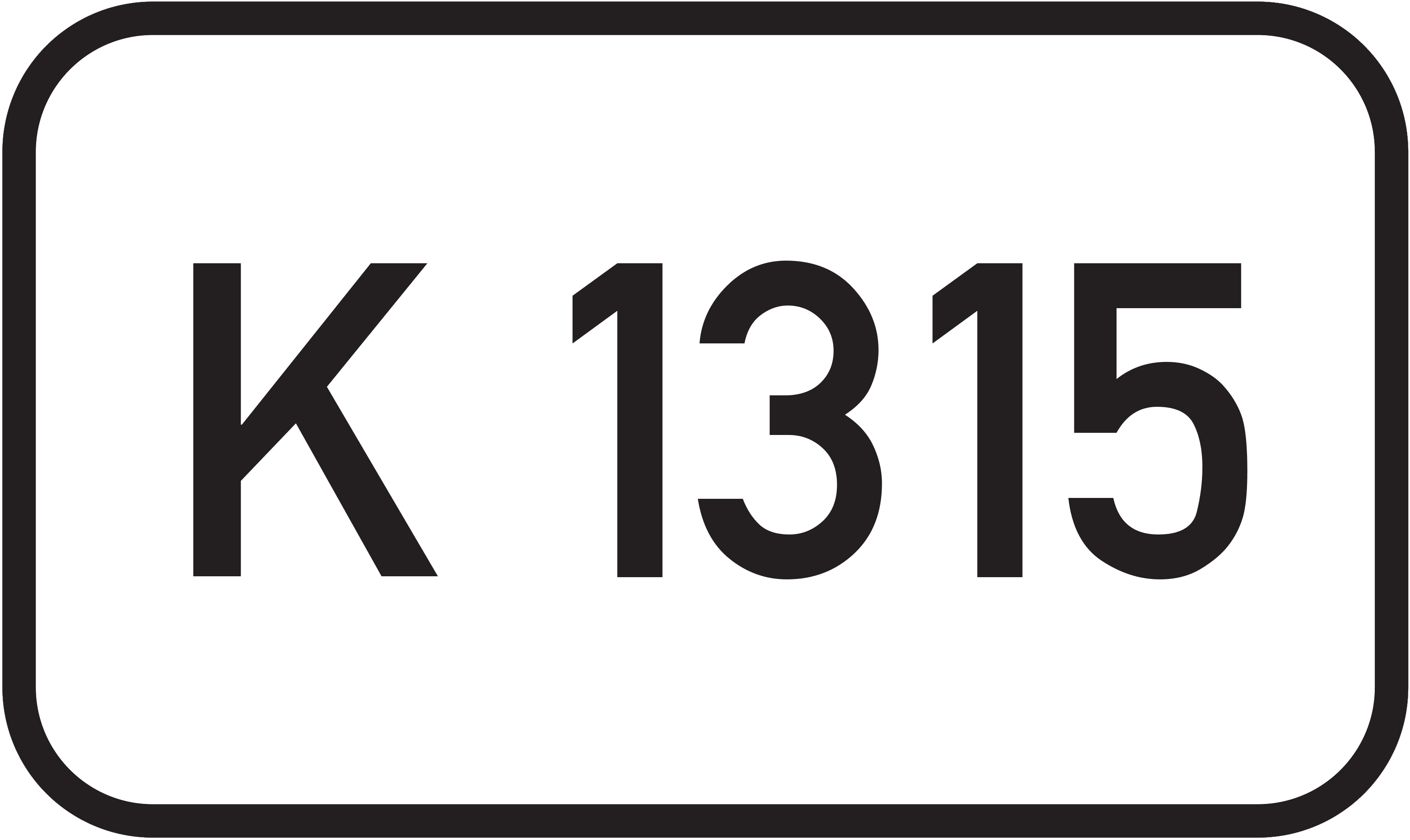 Straßenschild Kreisstraße K 1315