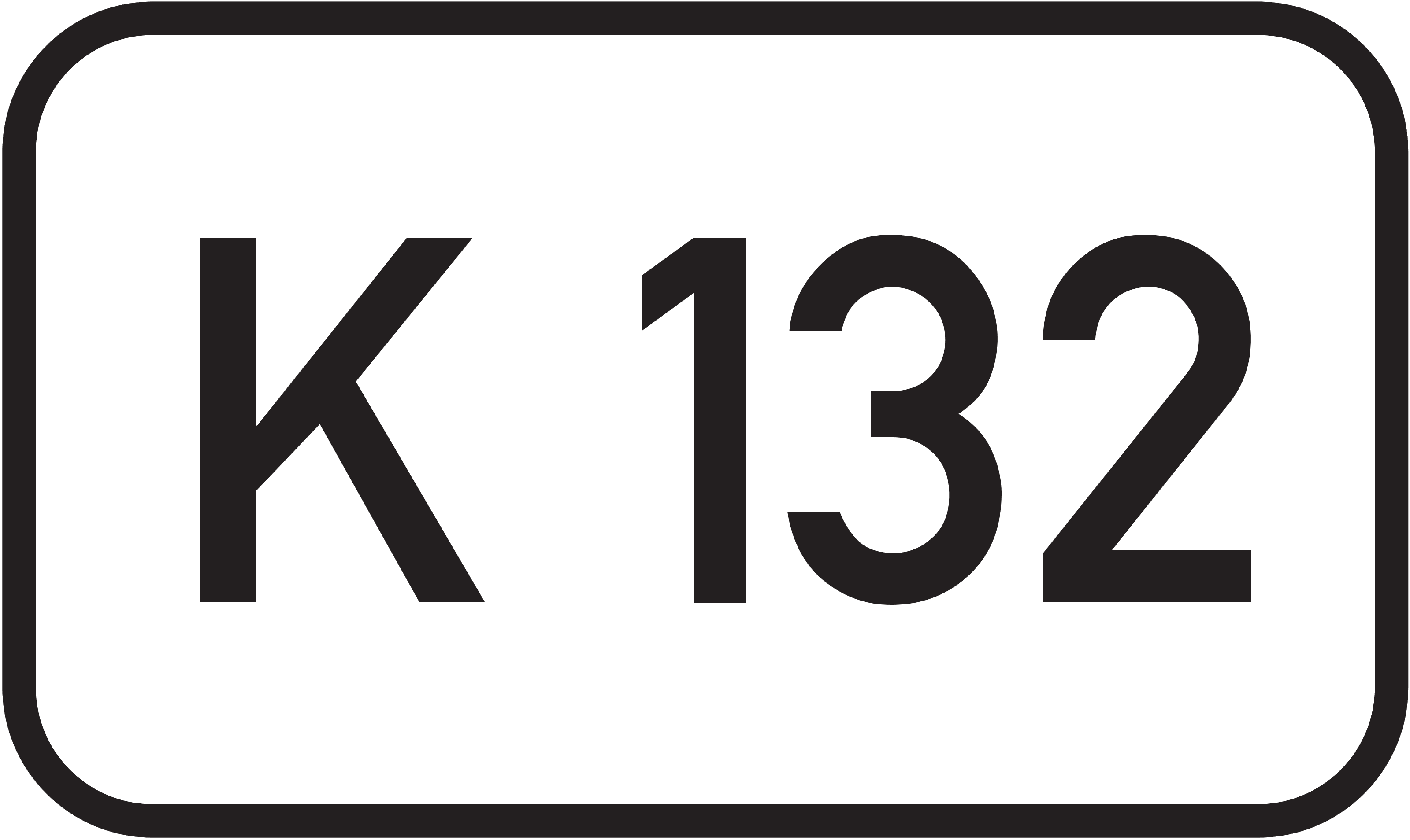 Straßenschild Kreisstraße K 132