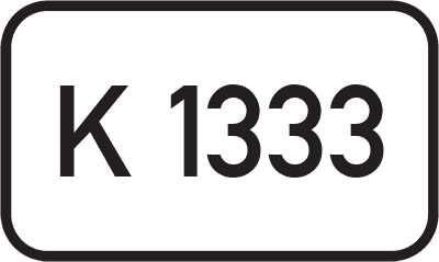 Straßenschild Kreisstraße K 1333