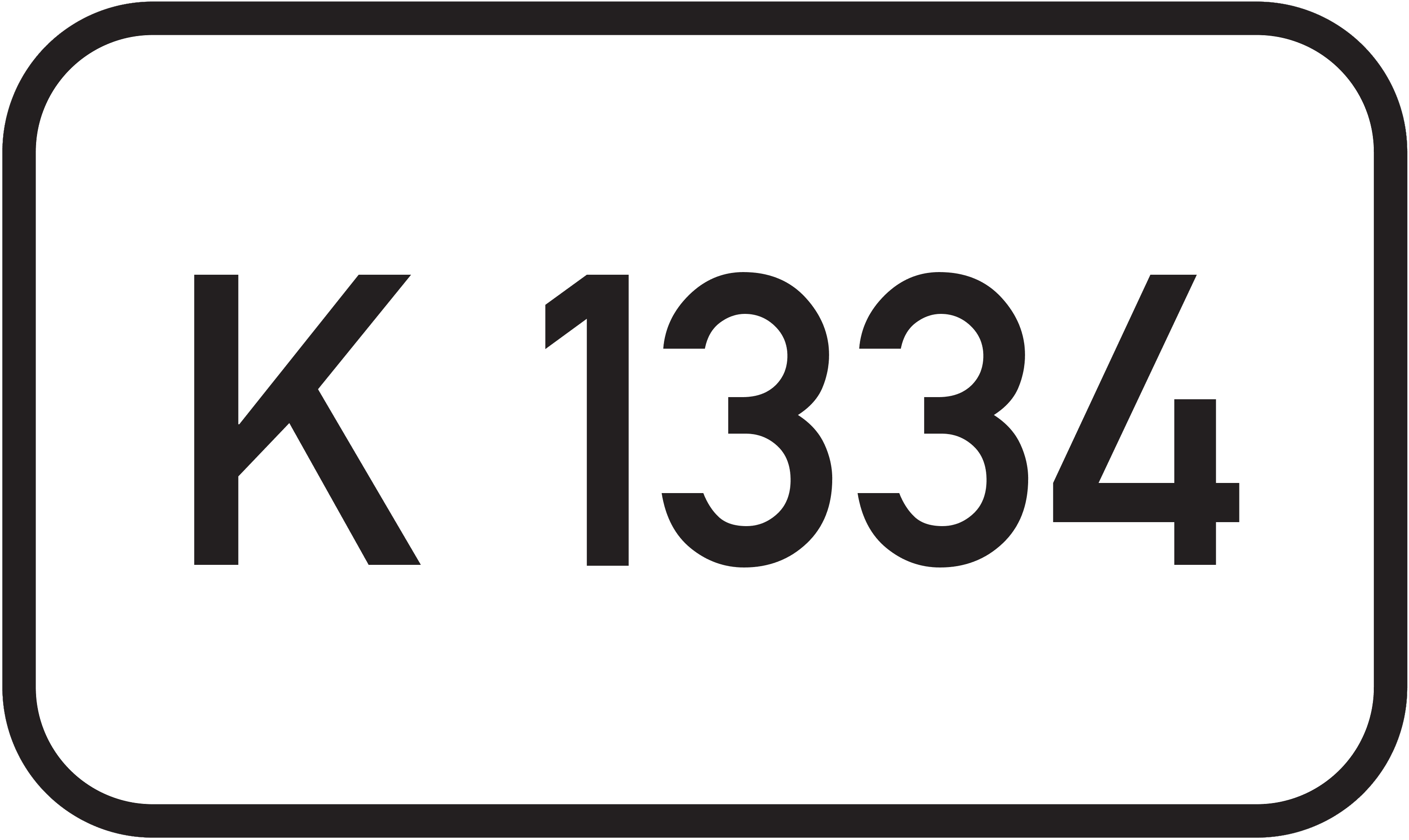 Straßenschild Kreisstraße K 1334