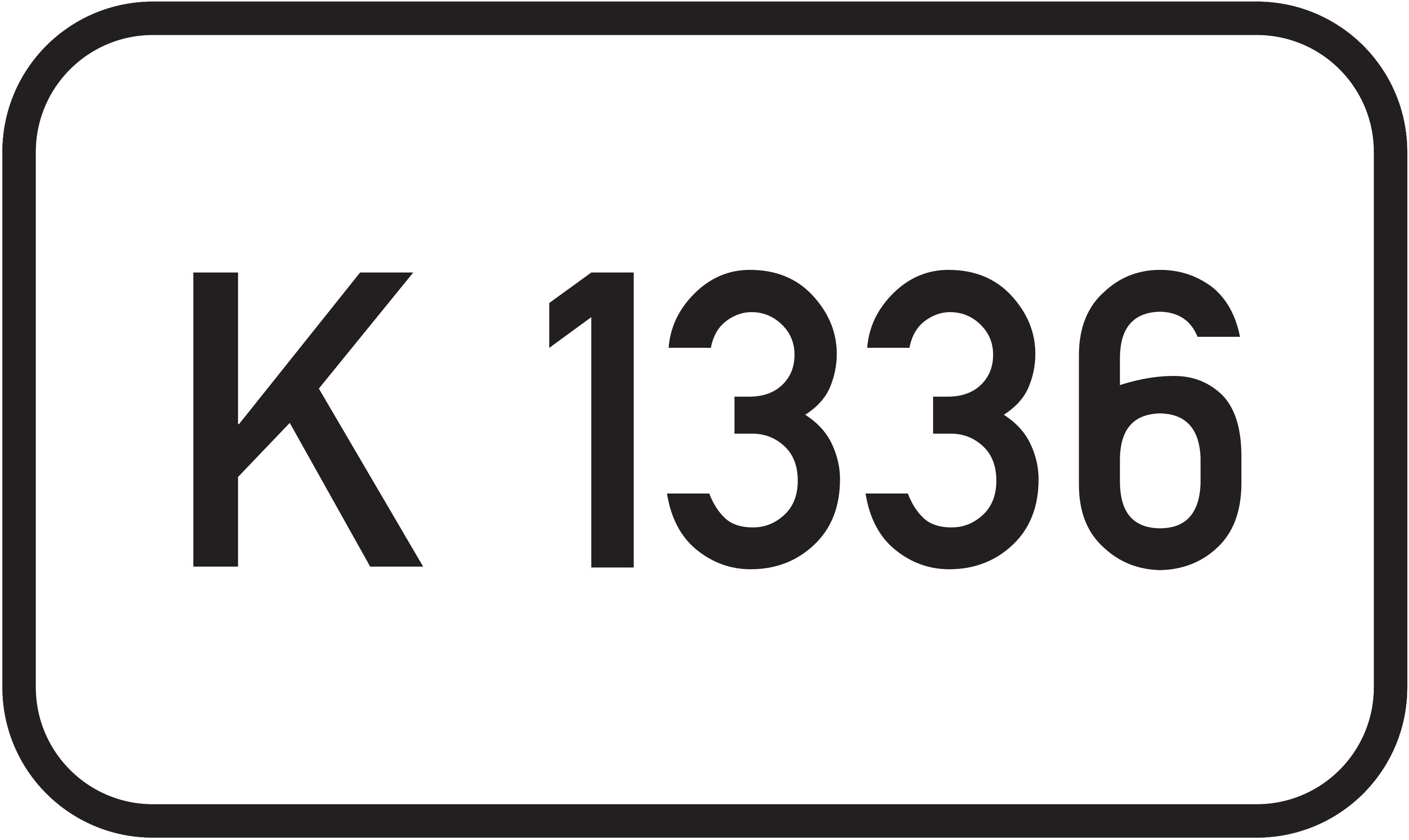Straßenschild Kreisstraße K 1336