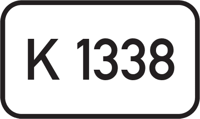 Straßenschild Kreisstraße K 1338