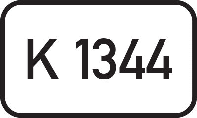 Straßenschild Kreisstraße K 1344