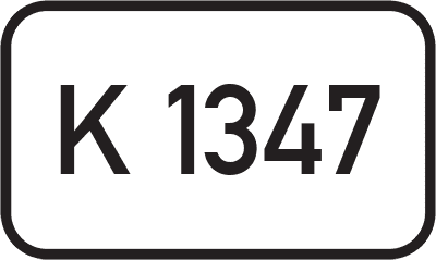 Straßenschild Kreisstraße K 1347