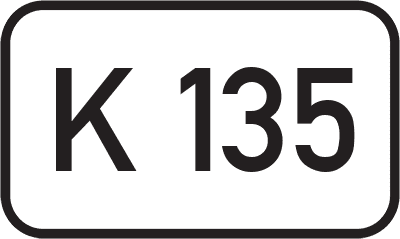 Straßenschild Kreisstraße K 135