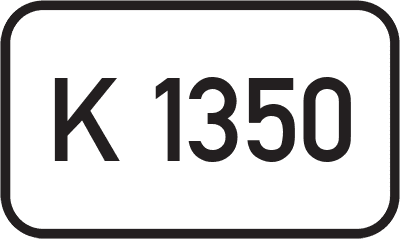 Straßenschild Kreisstraße K 1350